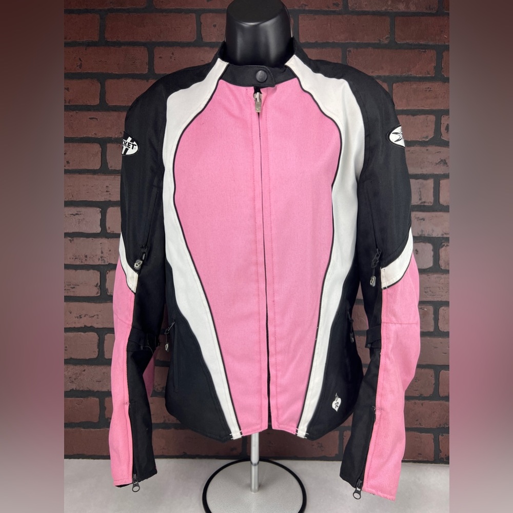 Joe Rocket Womens Pink Padded Motorcycle Riding Jacket Size Small Preowned